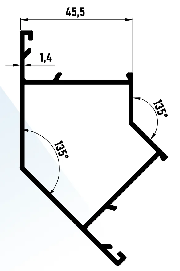 Aldoks Profiller - 135° OV AL KÖŞE