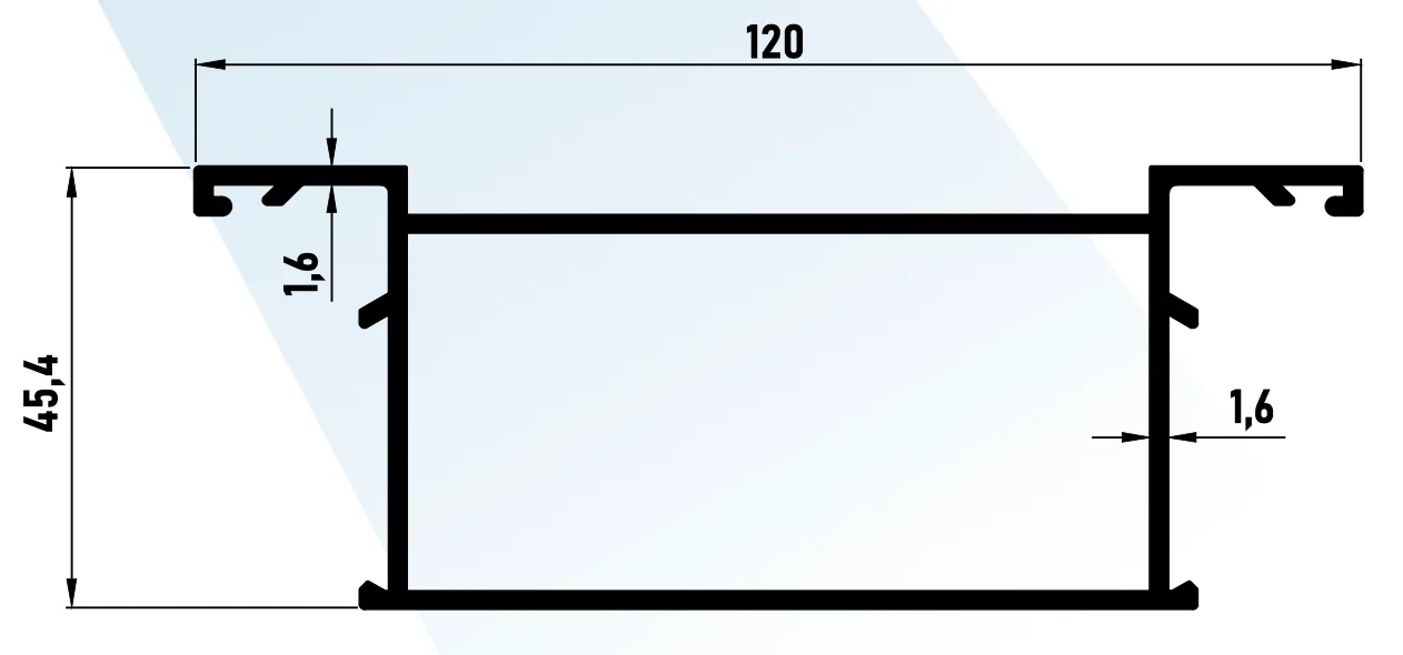 Aldoks Profiller - FUGALI KAPI 120 LİK ORTA KAYIT