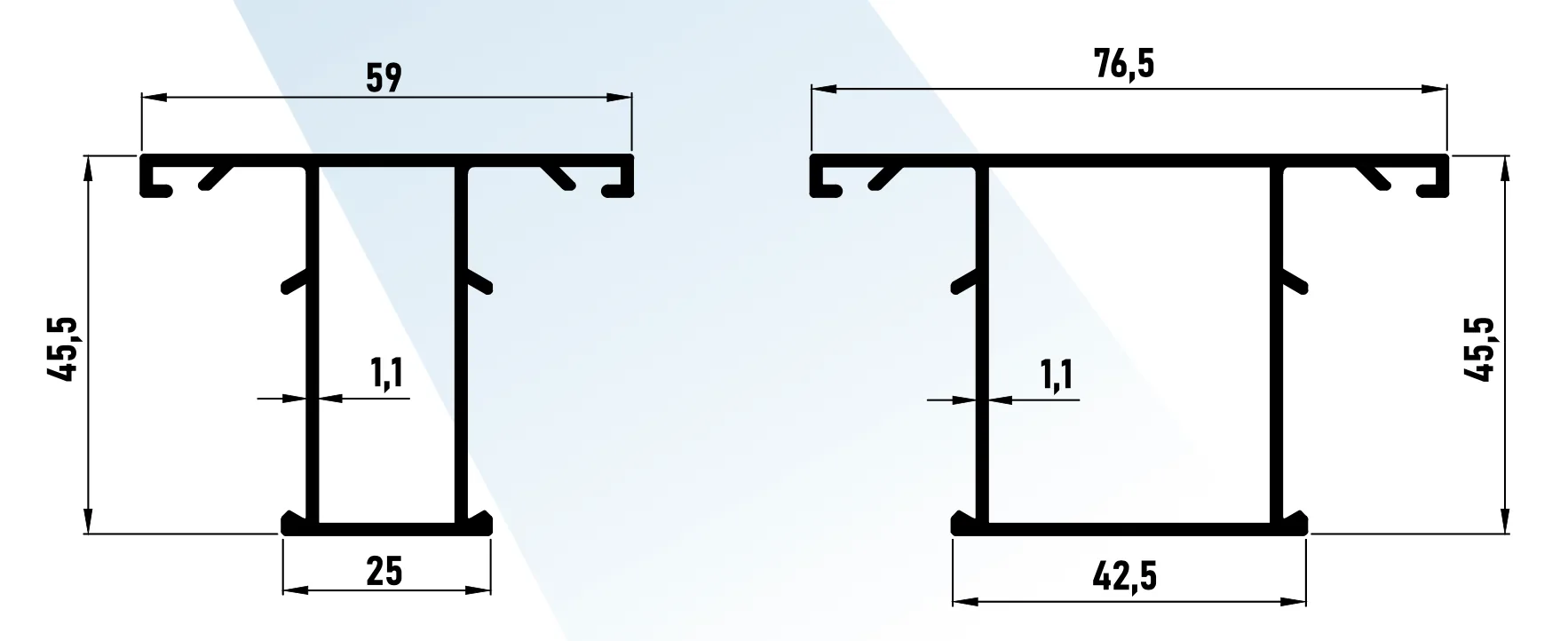 Aldoks Profiller - DAR ORTA KAYIT - GENİŞ ORTA KAYIT