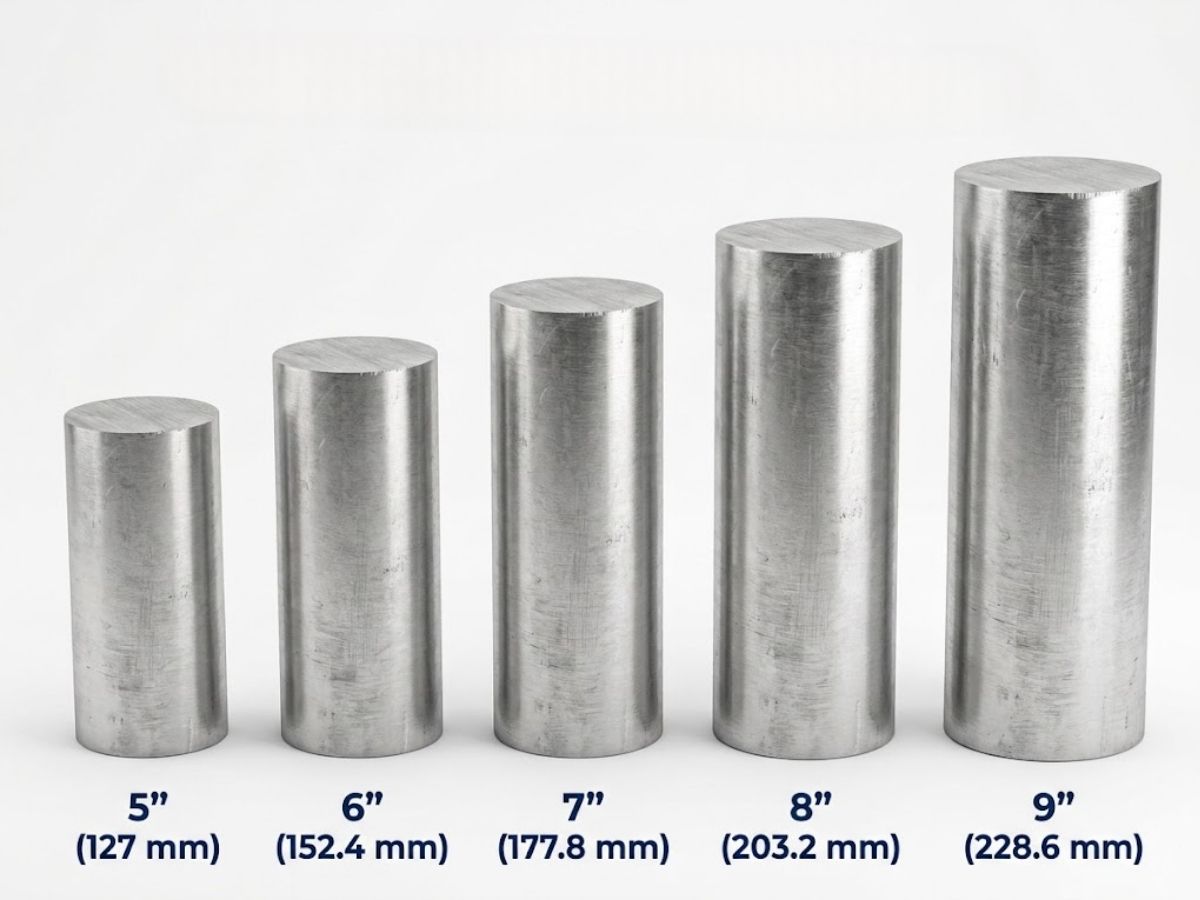 Alüminyum Billet Çap Seçimi: 5", 6", 7", 8" ve 9" Çapların Karşılaştırması