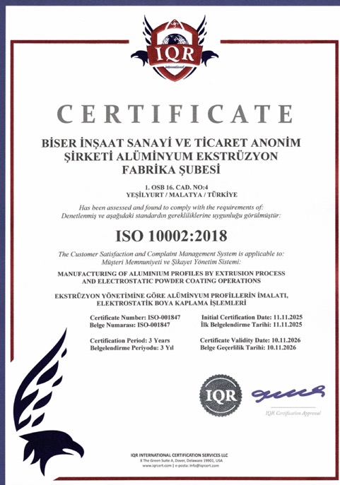 ISO 10002 MÜŞTERİ MEMNUNİYETİ YÖNETİM SİSTEMİ