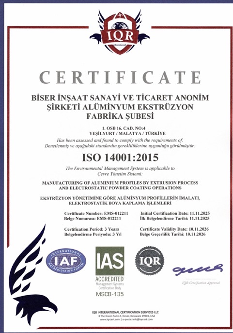 İSO 14001 ÇEVRE YÖNETİM SİSTEMİ