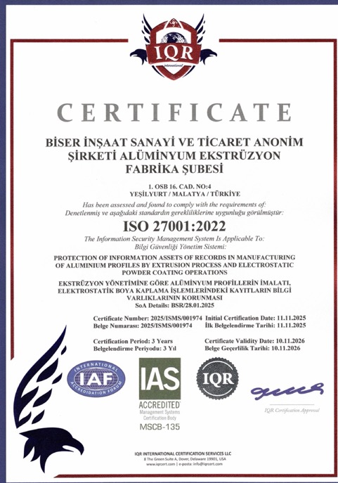 ISO 27001 BİLGİ GÜVENLİĞİ YÖNETİM SİSTEMİ