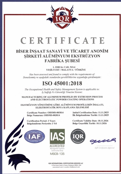ISO 45001 İŞ SAĞLIĞI İŞ GÜVENLİĞİ YÖNETİM SİSTEMİ